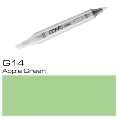 Experience professional-quality coloring with the COPIC CIAO MARKER G 14 APPLE GREEN. This alcohol-based marker boasts a vibrant apple green color with smooth, blendable ink. Perfect for artists and designers, this marker offers 180 colors to choose from for endless creative possibilities.