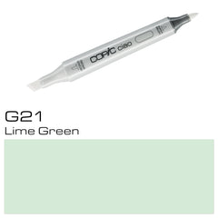 As an industry expert, trust the COPIC CIAO MARKER G 21 LIME GREEN for professional and precise coloring. With its vibrant lime green shade, this marker is perfect for achieving eye-catching designs. Made with high-quality ink and a durable tip, it's a reliable tool for creating beautiful artwork.