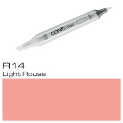 This COPIC CIAO MARKER R14 LIGHT ROUSE is a must-have for artists and designers. With its unique light rouse color, it adds a soft touch to any project. Its alcohol-based ink dries quickly and is blendable, making it perfect for creating smooth, vibrant illustrations. Bring your creations to life with this high-quality marker.