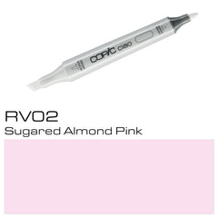 As a product expert, I present to you the COPIC CIAO MARKER RV 02 SUGAREDALMOND PINK. This high-quality marker features a beautiful sugared almond pink color that will add a unique touch to your artwork. Its alcohol-based ink allows for smooth, precise lines and easy blending, making it a must-have for any artist's collection.