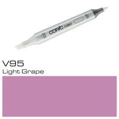 Expertly color your creations with the COPIC CIAO MARKER V 95 LIGHT GRAPE. This professional-quality marker features 95% light grape pigment, ensuring vibrant and long-lasting results. The fine tip allows for precise application, making it perfect for both beginner and expert artists.