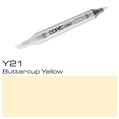 This COPIC CIAO MARKER Y 21 BUTTERCUP YELLOW is a must-have for any artist or designer. Its vibrant yellow hue adds a pop of color to any project, and its dual-tip design allows for precise and versatile use. With its high-quality ink, this marker guarantees smooth and consistent coverage.