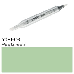 Enhance your creative projects with the COPIC CIAO MARKER YG 63 PEA GREEN. This high-quality, dual-tipped marker boasts a smooth, streak-free application for crisp lines and vivid color. With its deep, rich hue of pea green, your artwork is sure to stand out. Perfect for professionals and beginners alike.