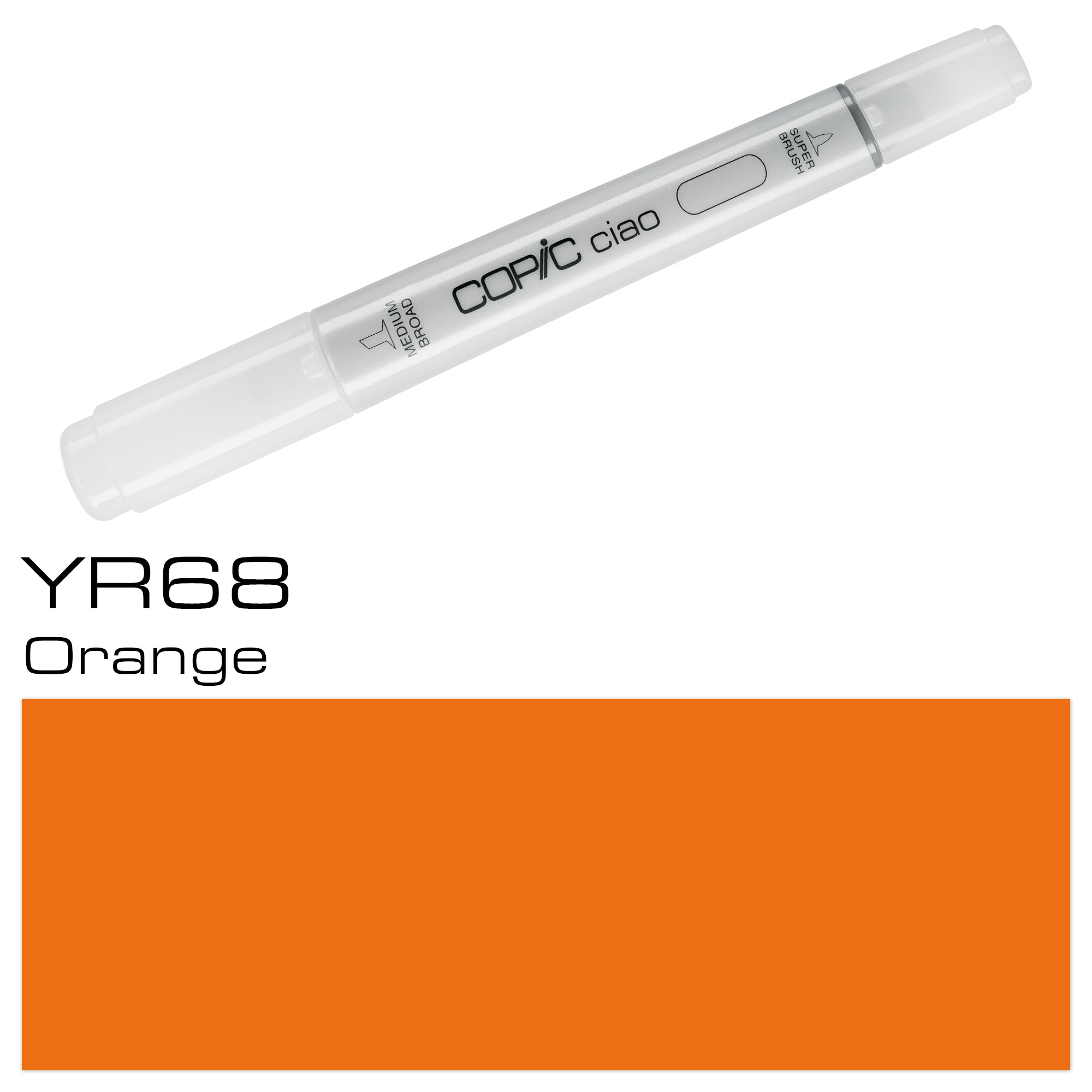 Expertly blend vibrant orange shades with the COPIC CIAO MARKER YR 68. Its high-quality, alcohol-based ink provides smooth, streak-free coverage for illustrations and designs. Achieve precise color matching with its numbered color system. Ideal for professional artists and beginners.