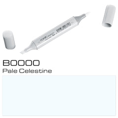 Expertly blend colors with the COPIC SKETCH MARKER B0000 PALE CELESTINE. This pale blue shade is perfect for adding highlights and dimension to your artwork. With its high-quality ink and versatile tip, this marker is a must-have for any artist or illustrator. Achieve stunning results with ease.