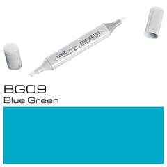 Introducing the COPIC SKETCH MARKER BG09 BLUE GREEN. With its vibrant blue-green pigment, this marker is perfect for adding depth and dimension to your artworks. Its versatile dual-tip design allows for both thick and thin strokes, providing precision and control for your drawings. Elevate your art with the COPIC SKETCH MARKER BG09 BLUE GREEN.