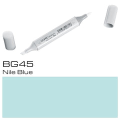 The COPIC SKETCH MARKER BG45 NILE BLUE is a high-quality marker that offers vibrant and long-lasting color. The perfect addition to any artist's toolkit, this marker features a unique blend of colors and a precision brush tip for precise and flawless lines. Embrace the endless creative possibilities with this versatile marker.