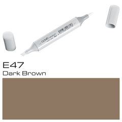 Copic Sketch Marker E47 Dark Brown - Al Masam Stationery LLC