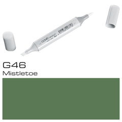 The COPIC SKETCH MARKER G46 MISTLETOE is a professional-grade marker ideal for artists and designers. With its vibrant green color, it offers excellent coverage and blends seamlessly, allowing for stunning color effects. Its high-quality ink and replaceable nibs make it a valuable addition to any artist's toolkit.