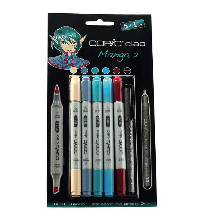 Elevate your manga artwork with the COPIC ciao Set Manga 2. Featuring high-quality and versatile COPIC markers, this set is perfect for creating vibrant and detailed illustrations. With a wide range of colors to choose from, you can bring your characters to life with ease. Become a manga master with the COPIC ciao Set Manga 2.