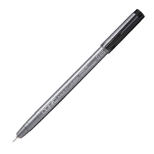 The Copic Multiliner Pen in classic black, size 0.05, is a must-have for artists and designers. With its precision and versatility, it allows for fine lines and details, making it perfect for sketching, outlining, and technical drawing. Its archival ink is waterproof and fade-resistant, ensuring your work stands the test of time. Main image