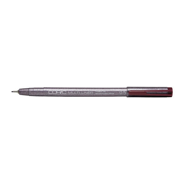 Create precise and detailed drawings with the Copic Multiliner wine 0.5mm. With a fine 0.5mm tip, this pen produces clean and consistent lines. Perfect for artists and designers, it's compatible with Copic markers and waterproof ink, ensuring long-lasting and vibrant results. Main image