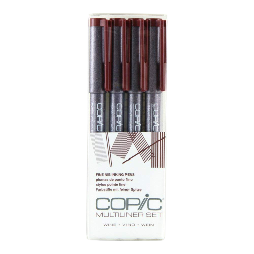 Copic Multiliner Wine Set 0.05, 0.1, 0.3 & 0.5mm Main image