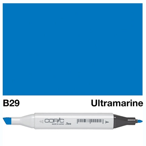 The COPIC SKETCH MARKER B 29 ULTRAMARINE is a professional-grade tool for artists and designers. With its precise and vibrant color, this marker allows for seamless blending and shading. Its highly pigmented ink is long-lasting, ensuring your artwork stays vibrant for years to come. Enhance your creativity and elevate your art with the COPIC SKETCH MARKER B 29 ULTRAMARINE. Main image