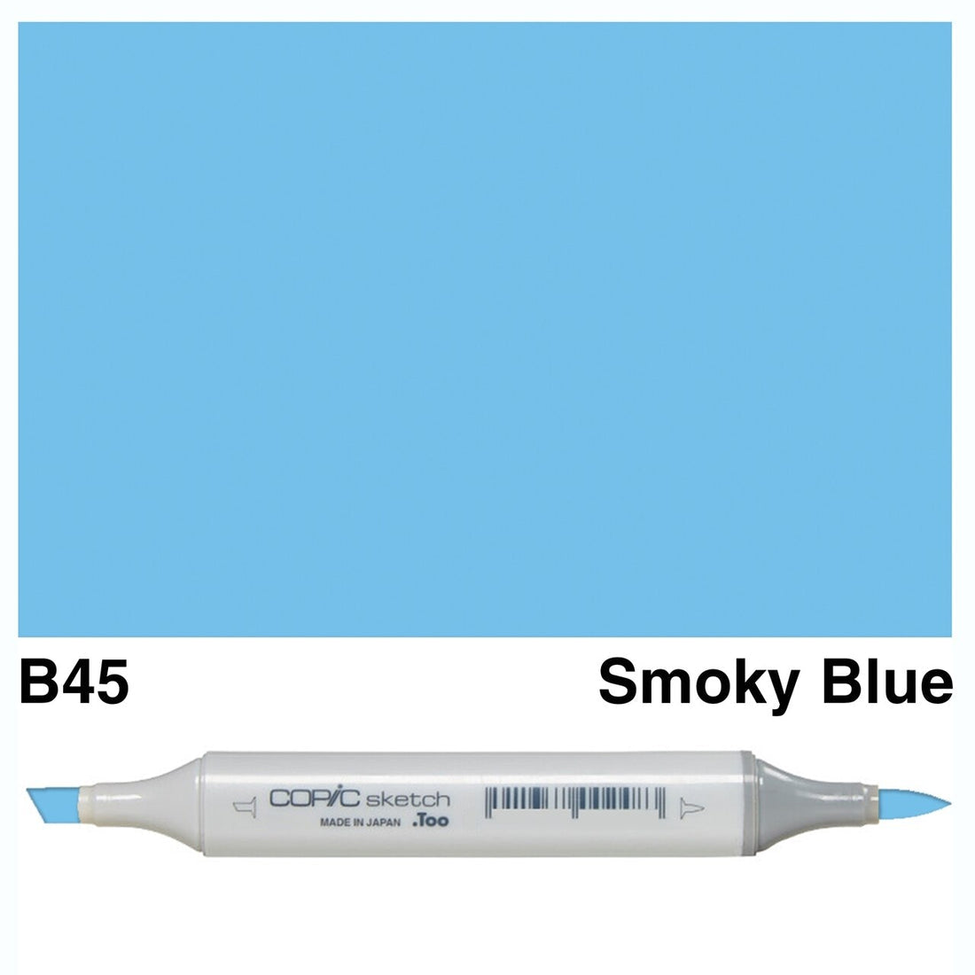 Experience the precision and versatility of the COPIC SKETCH MARKER B 45 SMOKY BLUE. With its unique B 45 tip, this marker allows you to create intricate sketches and designs with ease. The smoky blue color adds depth and dimension to your artwork, making it stand out. Elevate your artistic abilities with the COPIC SKETCH MARKER B 45 SMOKY BLUE. Main image