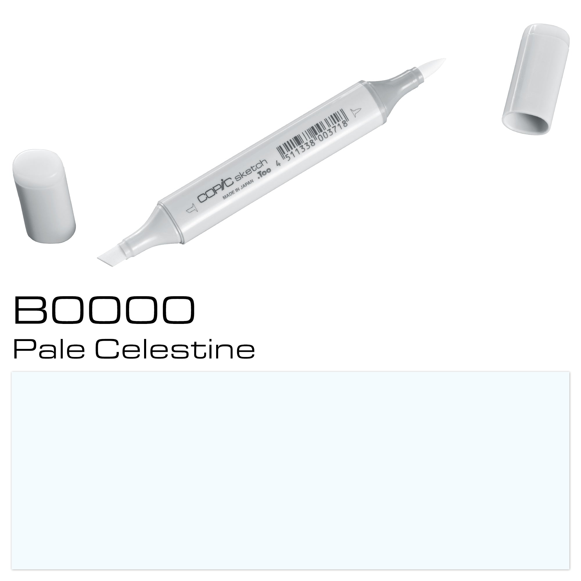Expertly blend colors with the COPIC SKETCH MARKER B0000 PALE CELESTINE. This pale blue shade is perfect for adding highlights and dimension to your artwork. With its high-quality ink and versatile tip, this marker is a must-have for any artist or illustrator. Achieve stunning results with ease. Main image