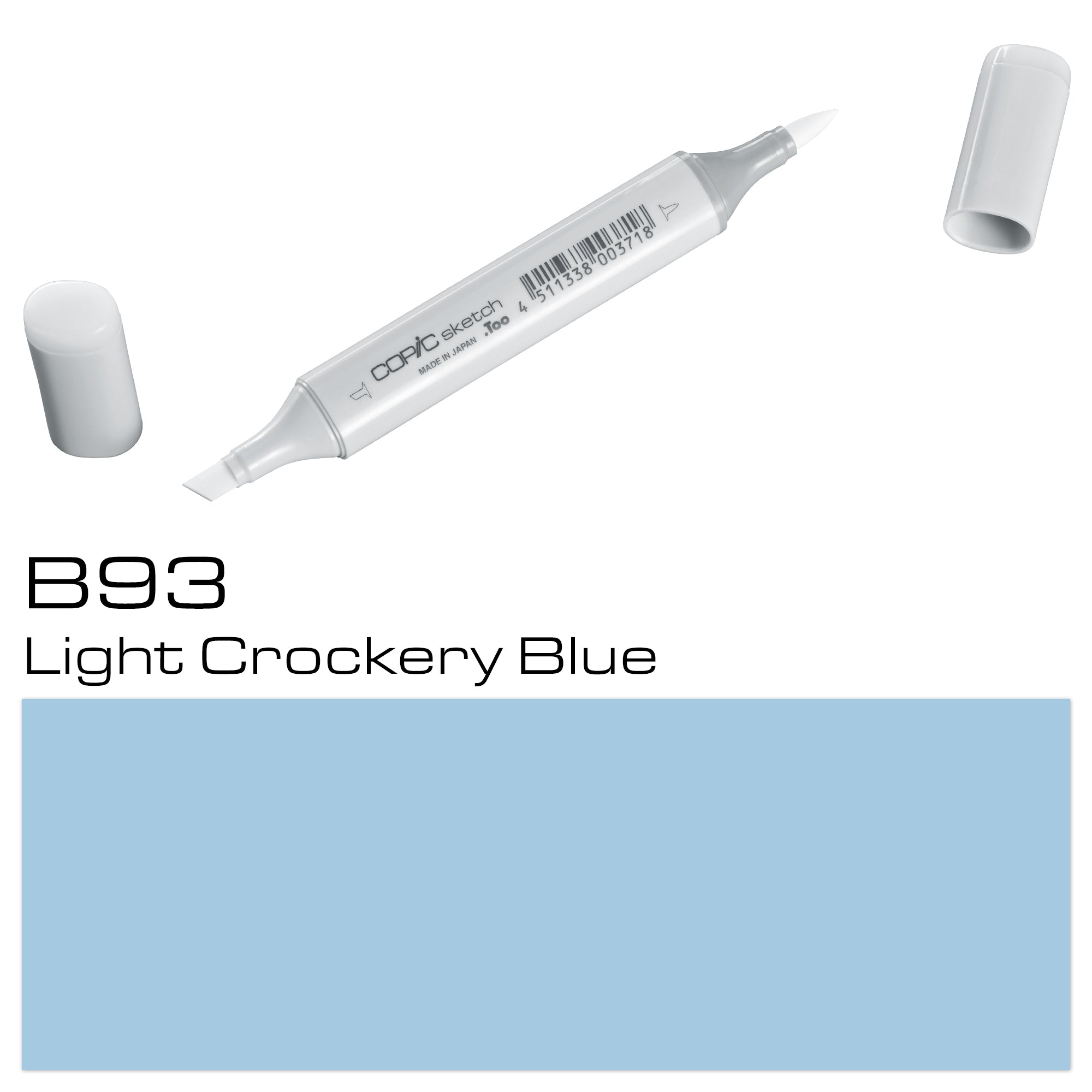 Get precise and vibrant color with the COPIC SKETCH MARKER B93 LIGHT BLUE. Its unique design ensures smooth and even strokes, while its alcohol-based ink dries quickly for smudge-free results. Perfect for shading, highlighting, and blending, this marker will elevate your artwork to the next level. Main image