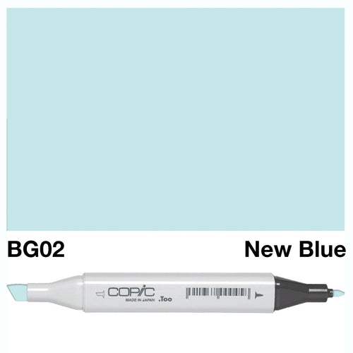 Introducing the COPIC SKETCH MARKER BG 02 in NEW BLUE! With its high-quality ink and ergonomic design, this marker is a must-have for any artist or designer. Achieve smooth and vibrant color with ease, while the refillable nature of this marker provides long-lasting value. Upgrade your creative tool kit with the COPIC SKETCH MARKER BG 02 today! Main image