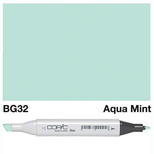 Enhance your artwork with the COPIC SKETCH MARKER BG 32 AQUA MINT. With its vibrant and long-lasting color, this marker is perfect for adding a touch of Aqua Mint to your illustrations. Its versatile fine tip allows for precise and effortless strokes, making it a must-have for any artist or designer. Main image