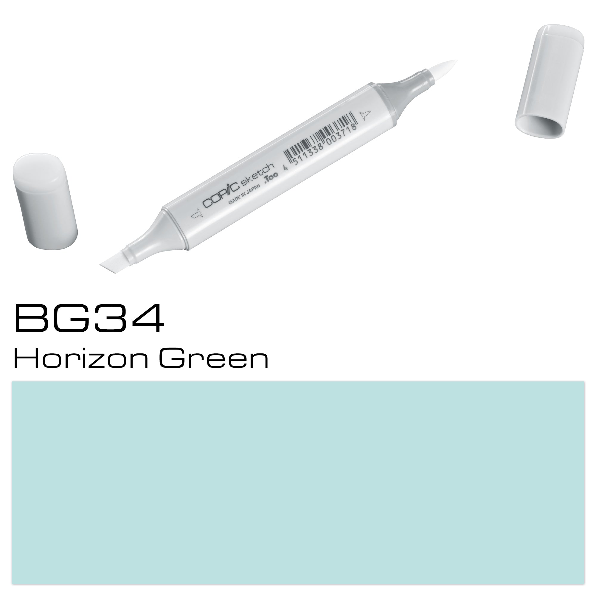 Expertly create vibrant and detailed artwork with the COPIC SKETCH MARKER BG34 HORIZON GREEN. This high-quality marker utilizes a special alcohol-based ink that ensures smooth and streak-free application. Its unique color - Horizon Green - adds depth and dimension to your creations. Perfect for artists and illustrators. Main image