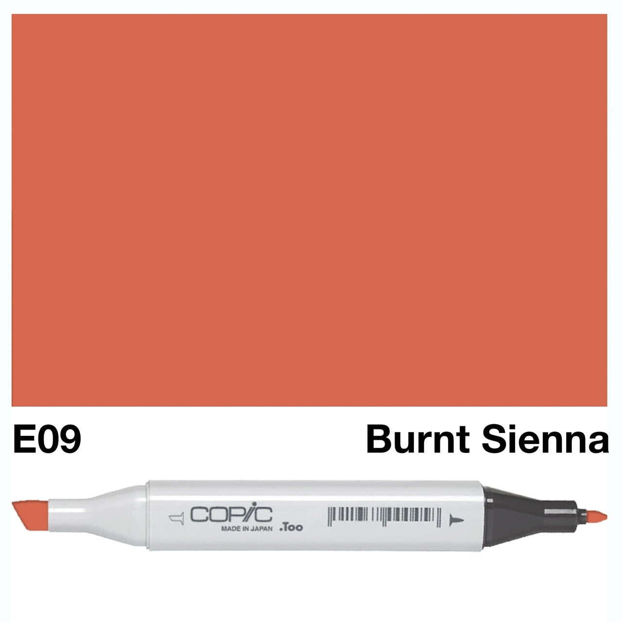 Enhance your artwork with the rich and vibrant color of the COPIC Sketch Marker E 09 Burnt Sienna. With a wide range of shades and a refillable nib, this marker offers long-lasting use for professional-level illustrations and designs. Create depth and dimension with ease using this high-quality marker. Main image
