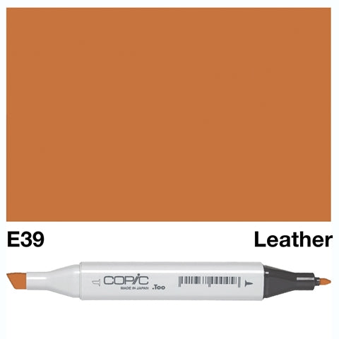 Experience superior quality and precision with the COPIC SKETCH MARKER E 39 LEATHER. Perfect for artists and designers, this marker offers vibrant color and long-lasting durability. Its sleek leather design adds a touch of sophistication to your collection. Elevate your artwork with the COPIC SKETCH MARKER E 39 LEATHER. Main image