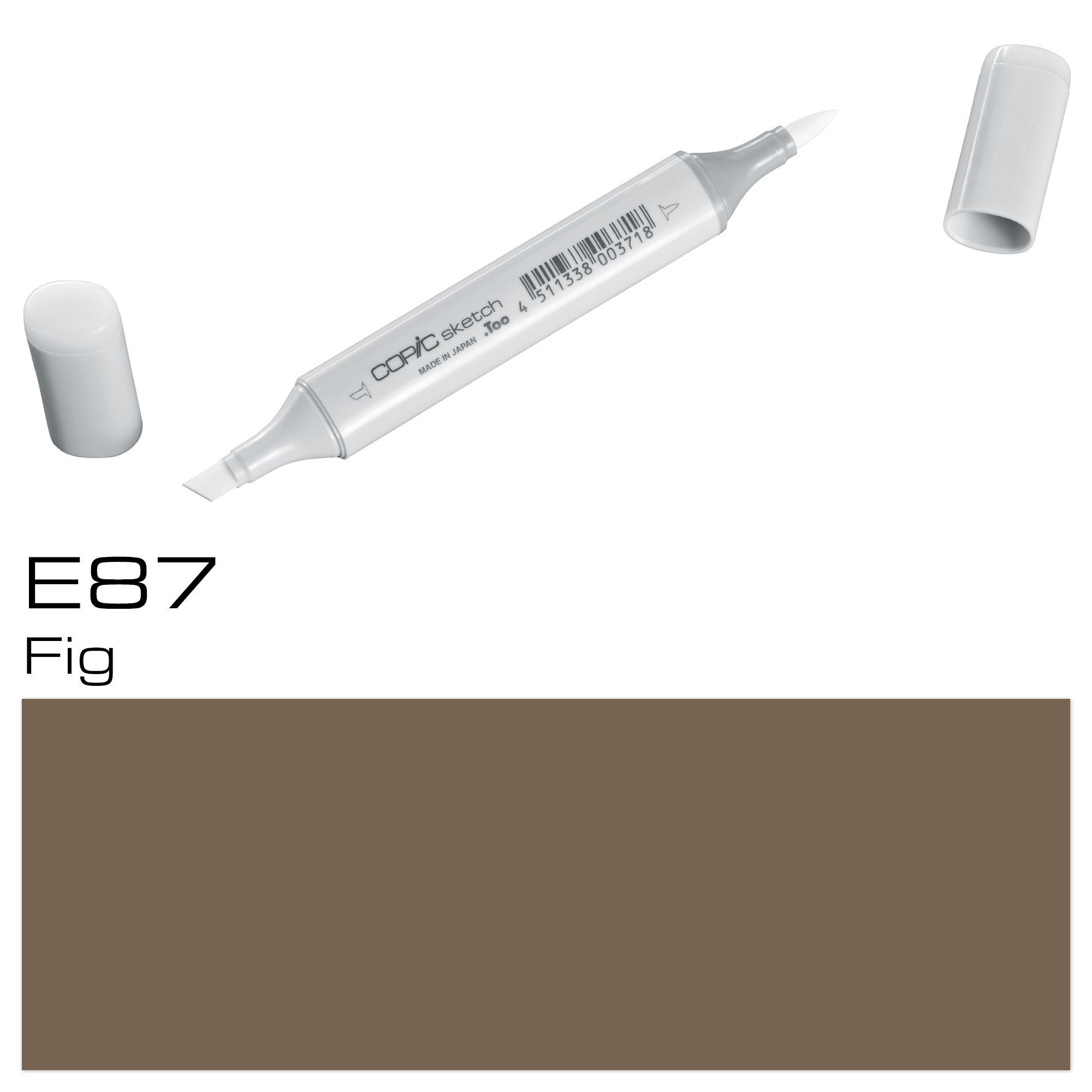 Introducing the COPIC SKETCH MARKER E87 FIG, a versatile and high-quality marker perfect for artists and designers. With its unique features, this marker allows for seamless blending and precise coloring, making it an essential tool for any creative project. Trust in its long-lasting performance and vibrant colors for all your artistic needs. Main image