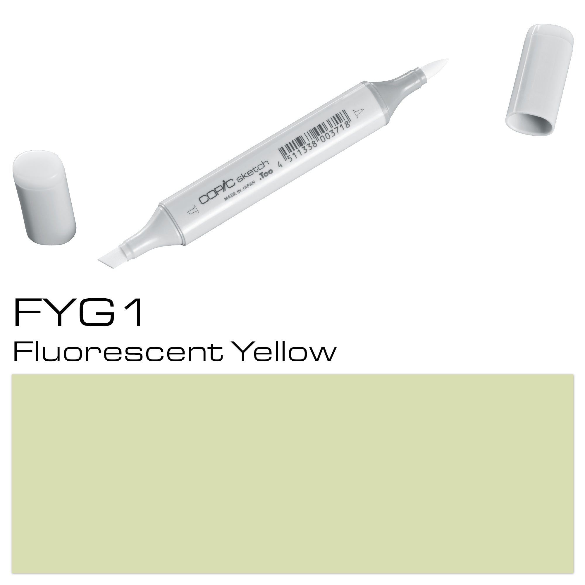 This COPIC SKETCH MARKER in FYG1 FLUORESCENT YELLOW provides a bright and vibrant option for your artistic needs. The high-quality ink is fade-resistant and blends easily, making it perfect for creating eye-catching designs. Add a pop of color to your artwork with this professional-grade marker. Main image