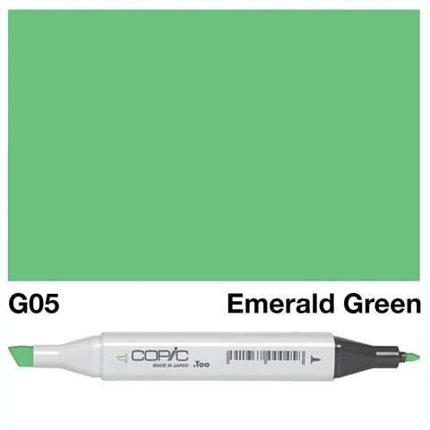 The COPIC Sketch Marker G 05 Emerald Green is a must-have tool for any artist or creative individual. With its vibrant and rich color pigment, it allows for precise and smooth drawings, adding a touch of brilliance to your artwork. Made with high-quality materials, this marker guarantees long-lasting and professional results. Main image