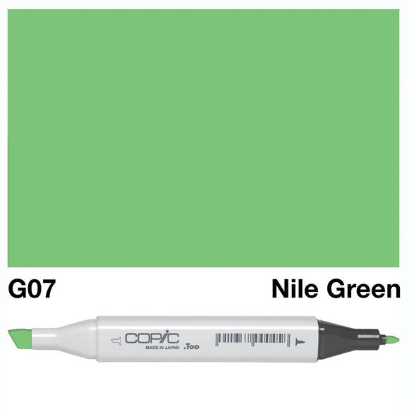 The COPIC SKETCH MARKER G 07 offers the perfect shade of NILE GREEN for all your artistic needs. With its high-quality and long-lasting ink, you can achieve vibrant and precise results every time. Enhance your drawings and illustrations with this expertly crafted marker. Main image