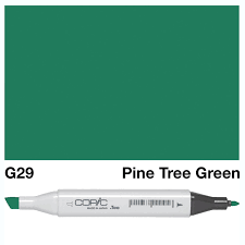 Expertly create vibrant and fade-resistant illustrations with COPIC SKETCH MARKER G 29 PINE TREE GREEN. Its high-quality alcohol-based ink and brush tip offer smooth and precise application, making it a must-have for professional artists and hobbyists alike. Achieve stunning results with this versatile and long-lasting marker. Main image