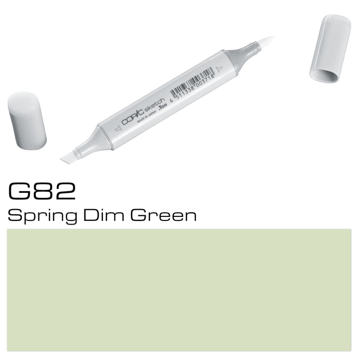 Create vibrant and detailed artwork with the COPIC SKETCH MARKER G82 SPRING DIM GREEN. With its high-quality ink, this marker provides smooth and consistent coverage, allowing you to add depth and dimension to your designs. Perfect for adding a touch of natural green to your spring-themed illustrations.