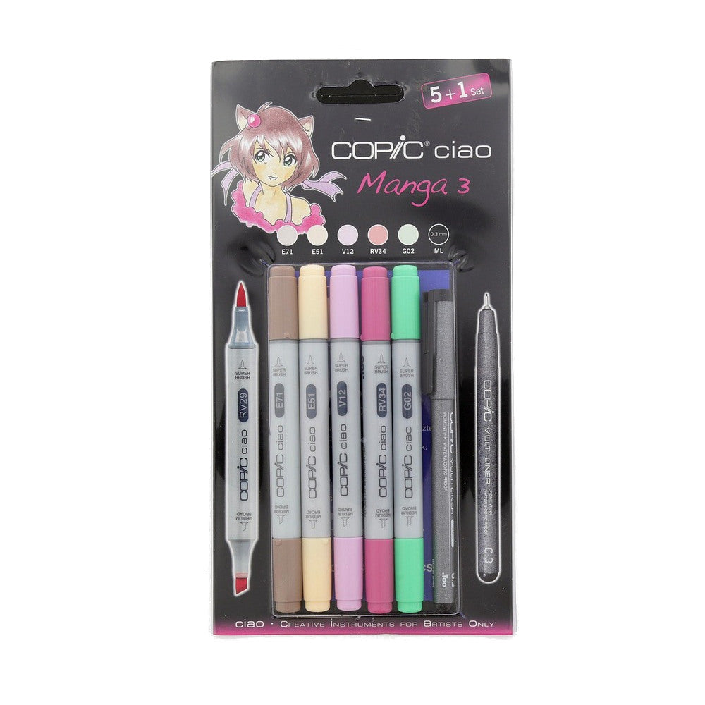 Copic Ciao Set 5+1 Manga 3 - Al Masam Stationery LLC Main image