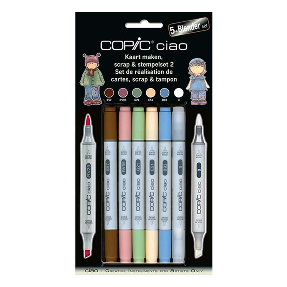 Copic Ciao Set 5+1 Scrap & Stempelset 2 - Al Masam Stationery LLC Main image