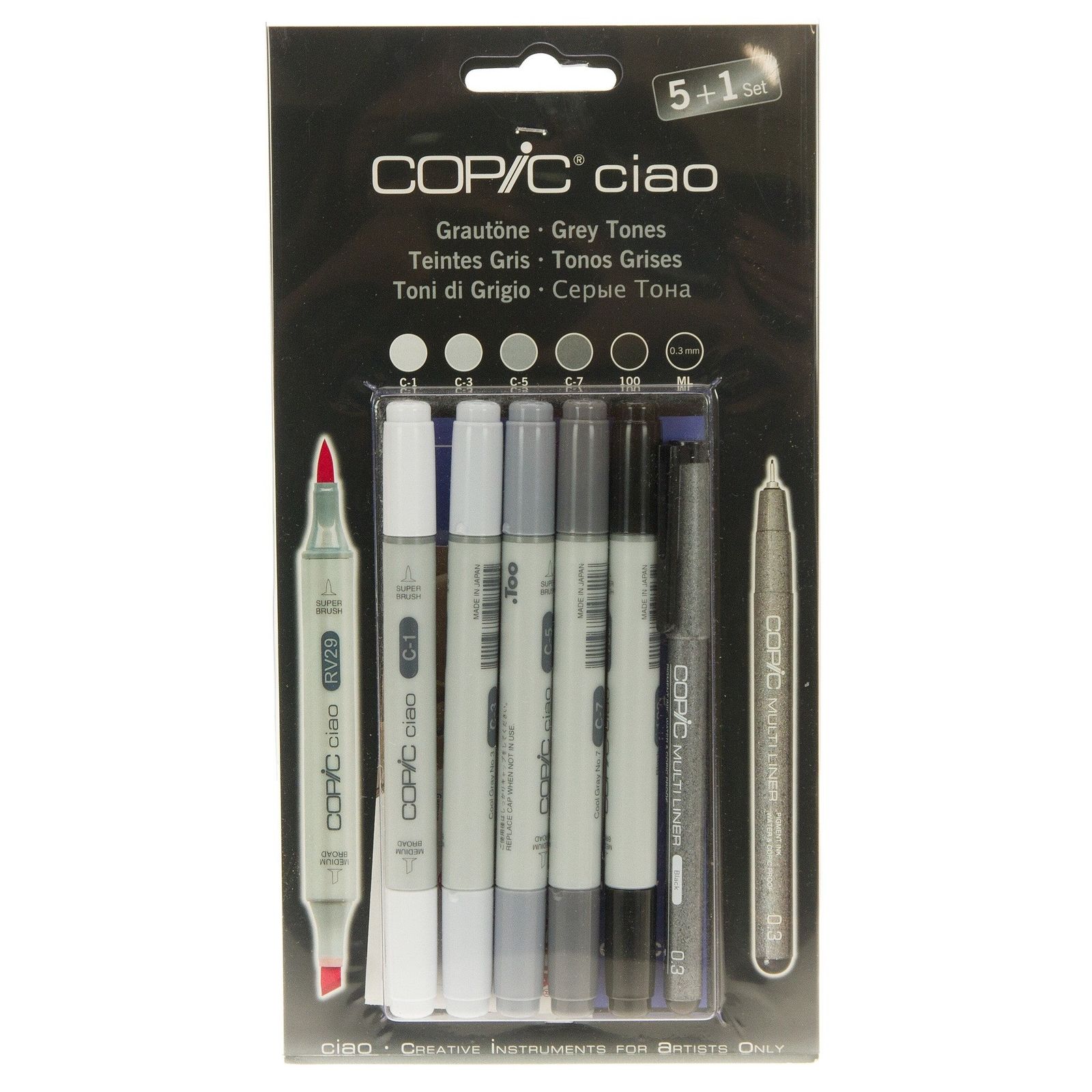 Copic Ciao Set Grey Tones - Al Masam Stationery LLC Main image