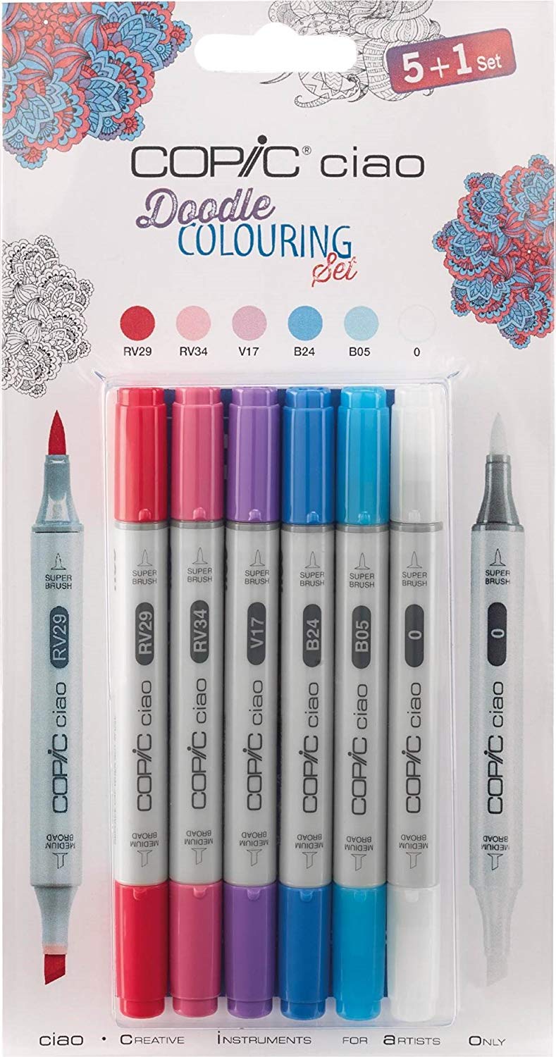 Copic Doodle Colouring 5+1 Set - Al Masam Stationery LLC Main image