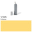 Copic Y35 ink bottle with a vibrant yellow hue, showcasing the brand's signature design and labeling.