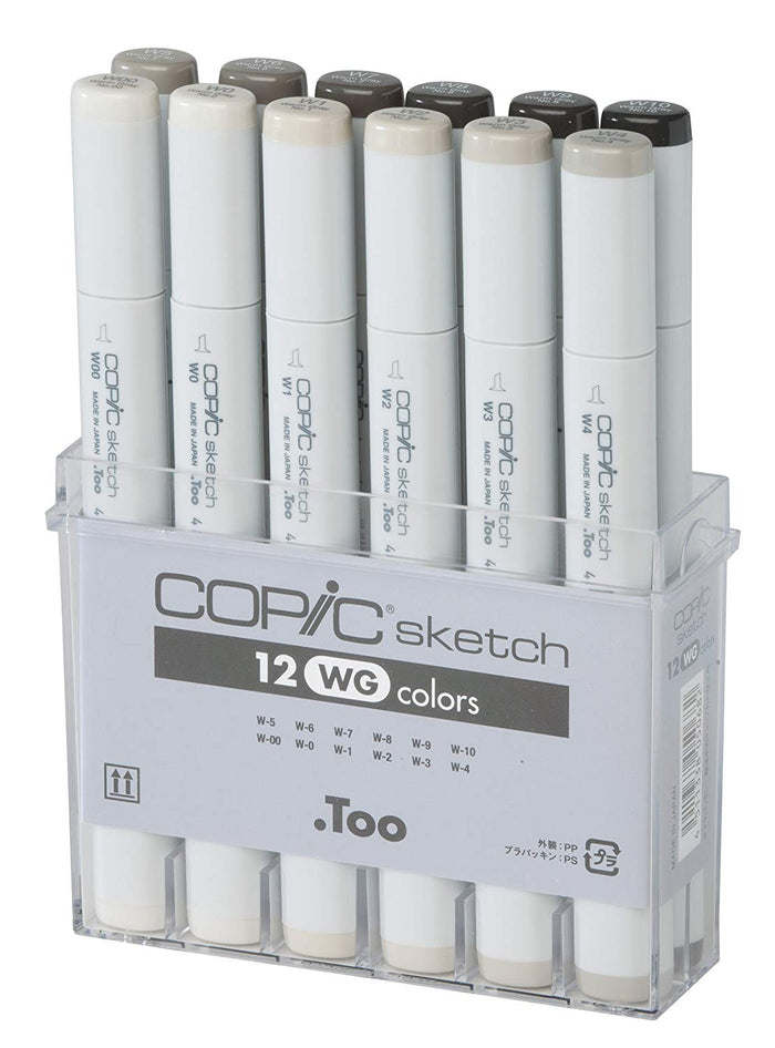 Copic Sketch 12Pc Colors Sets - Warm Grey - Al Masam Stationery LLC