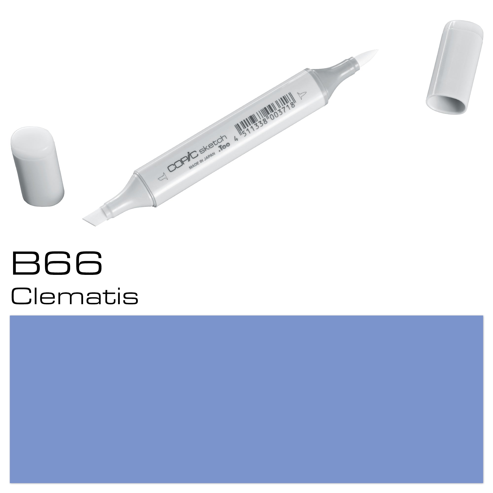 Introducing the COPIC SKETCH MARKER B 66 CLEMATIS, a high-quality writing tool with rich color and precision. With its versatile brush and chisel tip, this marker allows for seamless blending and vibrant results with every stroke. Perfect for artists and professionals, the COPIC SKETCH MARKER B 66 CLEMATIS offers endless creative possibilities. Main image