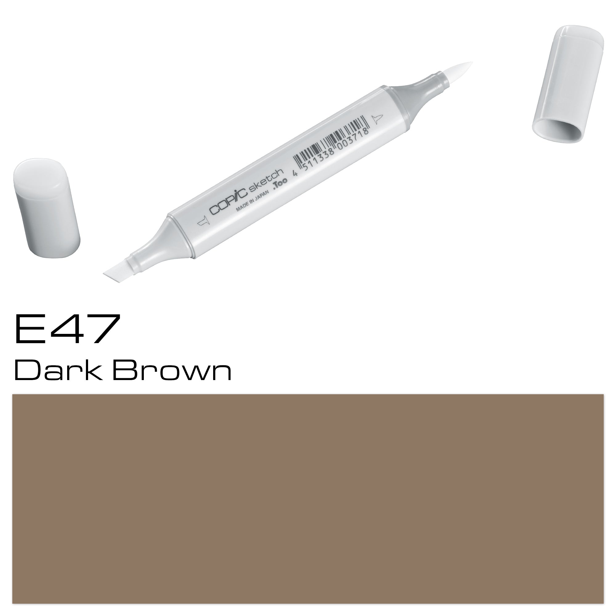 Copic Sketch Marker E47 Dark Brown - Al Masam Stationery LLC Main image