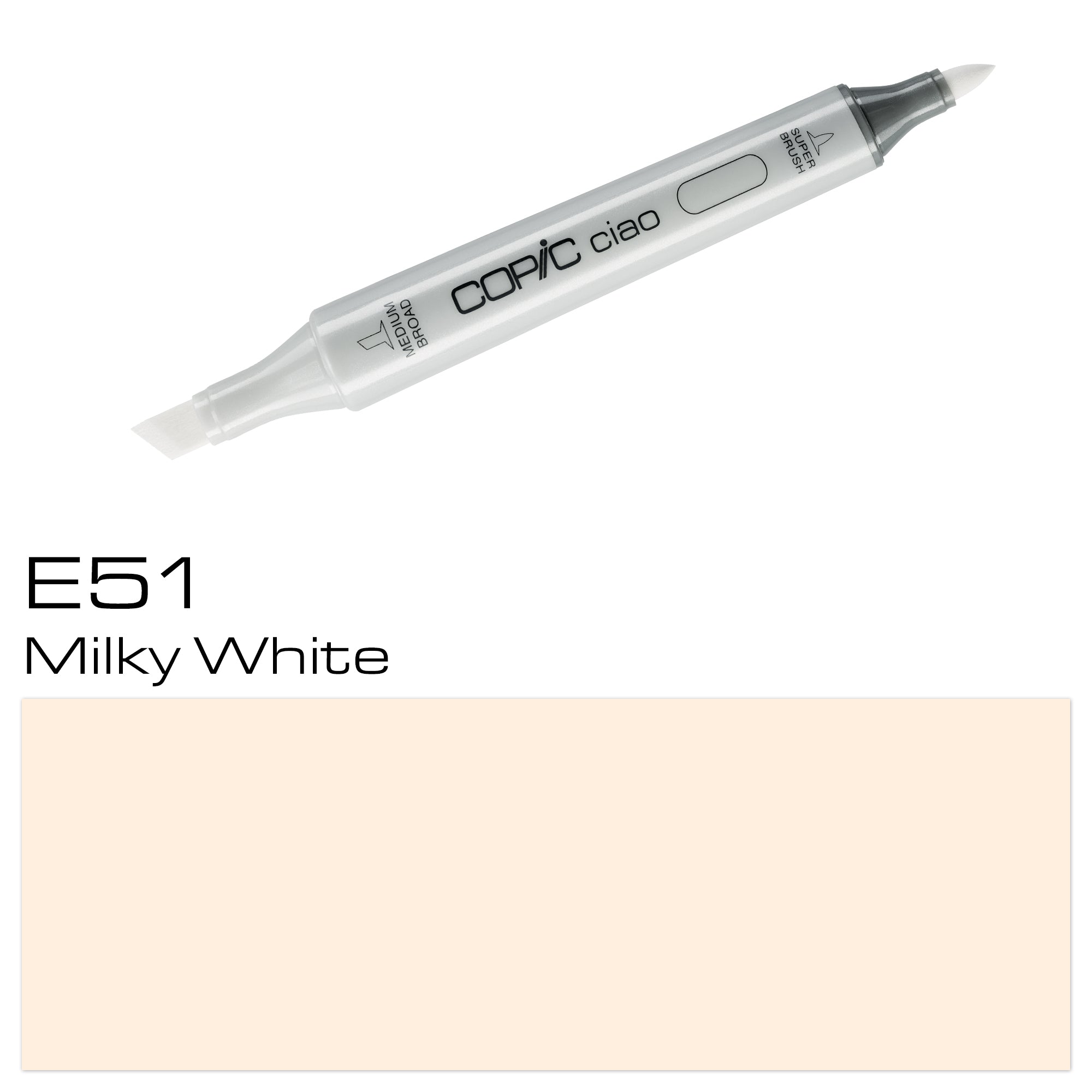 E 51 Milky White Copic Ciao Marker - Al Masam Stationery LLC Main image