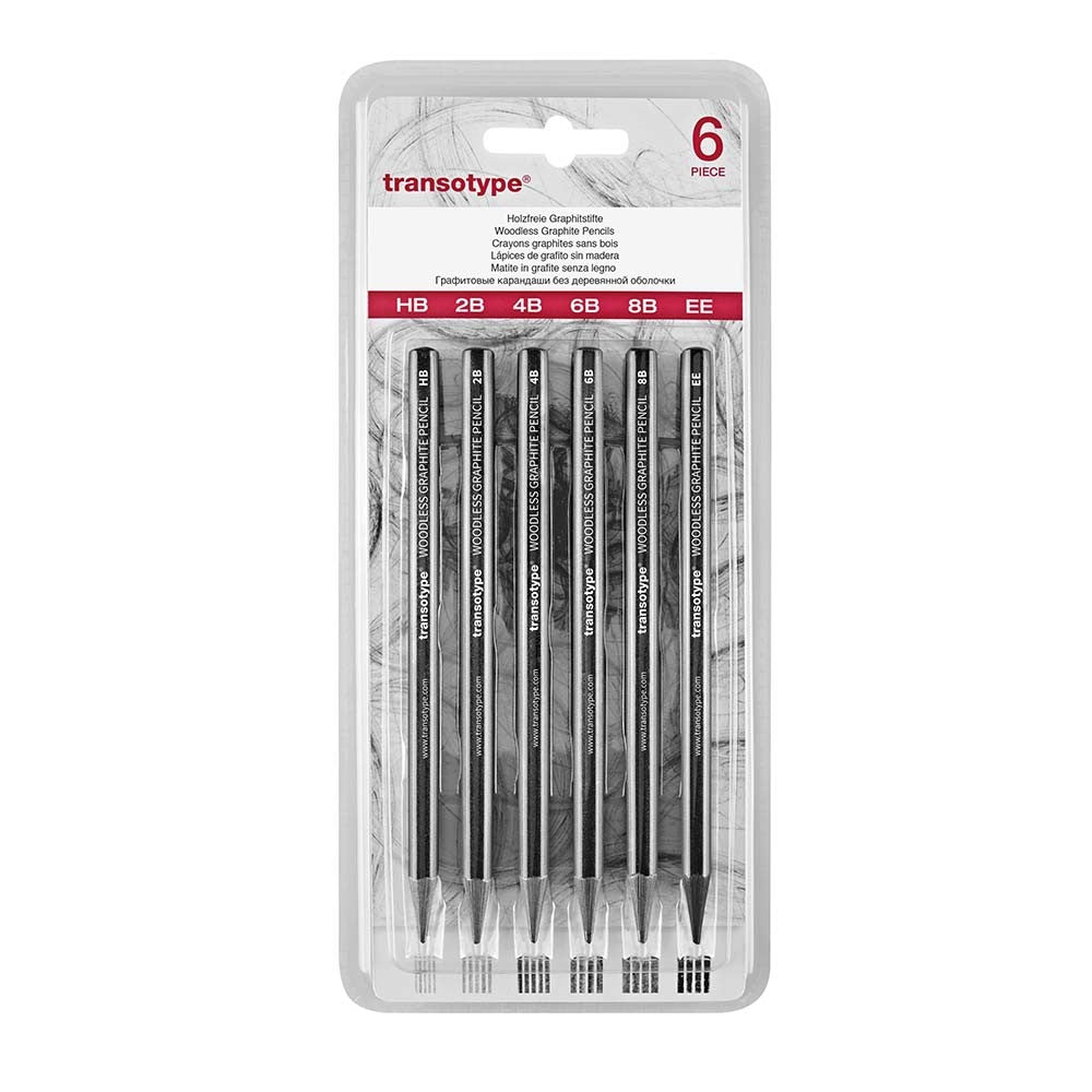 Transotype  Graphite Pencils, 6 Pcs , Assorted - Al Masam Stationery LLC Main image