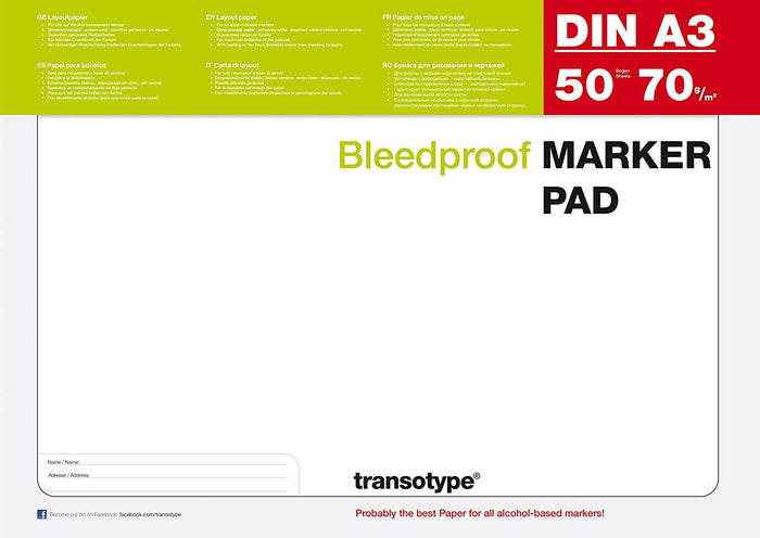 Transotype Marker Pads - A3 Size - Al Masam Stationery LLC