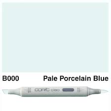 Introducing the COPIC CIAO MARKER B000 PALE PORCELAIN BLUE! With its precise and smooth strokes, this marker is perfect for creating delicate and subtle details in your artwork. Its beautiful porcelain blue color adds a touch of elegance to any design. Trust in the expertise of COPIC for exceptional quality and performance in your creations. Main image