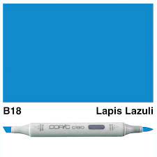 The COPIC CIAO MARKER B18 LAPIS LAZULI is a versatile and high-quality marker that offers precise and vibrant color application. With its rich and intense lapis lazuli blue hue, this marker is perfect for adding depth and dimension to your artwork or designs. The alcohol-based ink dries quickly and is smudge-proof, ensuring a professional finish every time. Trust in this industry expert marker for your creative needs. Main image