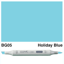 Expertly blend and shade with the COPIC CIAO MARKER BG 05 HOLIDAY BLUE. With its highly-pigmented and versatile alcohol-based ink, achieve vibrant and long-lasting results. Perfect for holiday-themed projects, add a touch of festive blue to your artwork. Main image