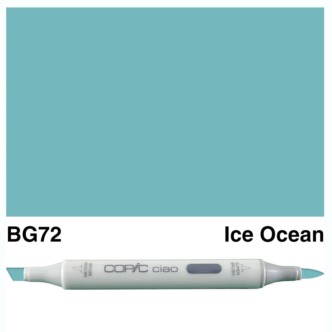 Discover the endless possibilities of color blending with the COPIC CIAO MARKER BG72 ICE OCEAN. With its highly pigmented and blendable formula, achieve seamless and vibrant results. Perfect for creating stunning ocean hues in your illustrations. Elevate your artwork with the expert choice for artists. Main image