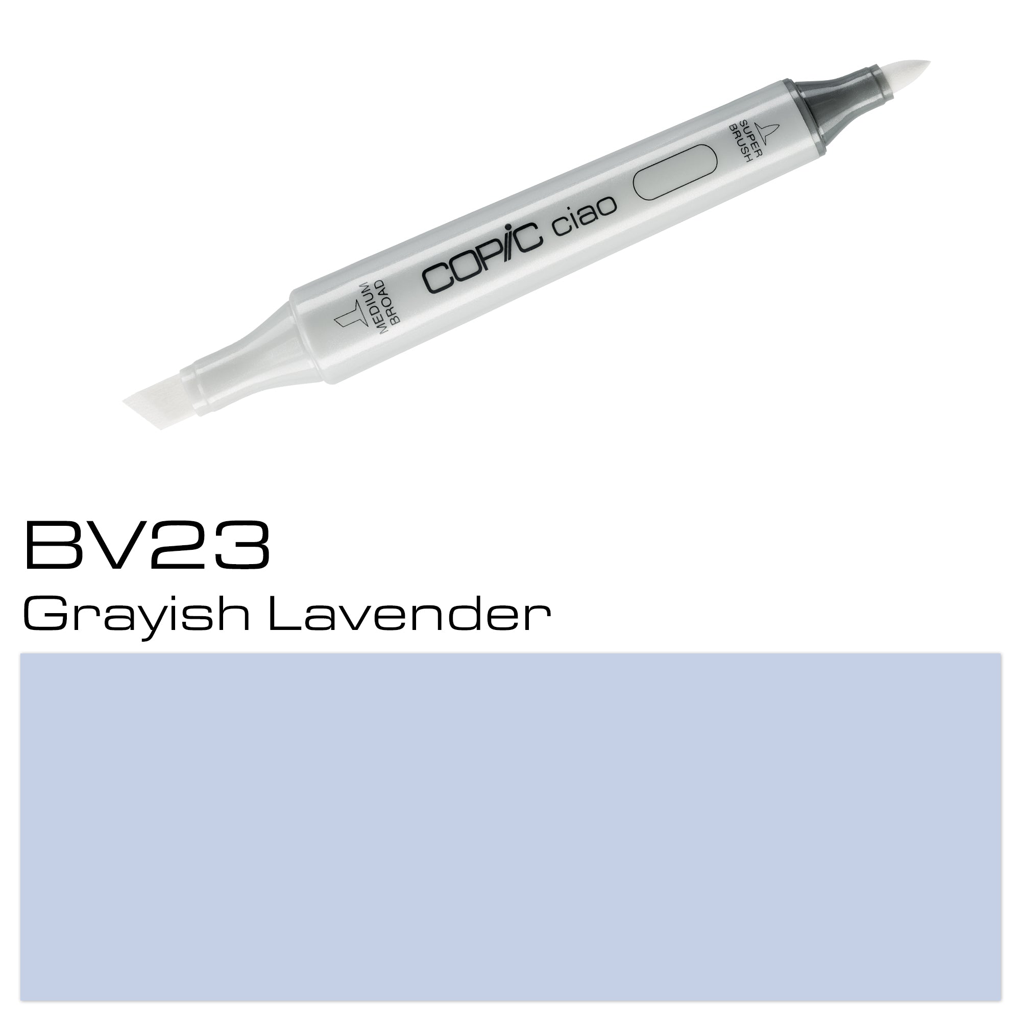 This COPIC CIAO MARKER in BV 23 Grayish Lavender offers rich, vibrant color for your artistic needs. With its dual-tipped design and smooth, consistent ink flow, it's the perfect tool for professional artists and beginners alike. Let your creativity flow with this versatile and high-quality marker. Main image