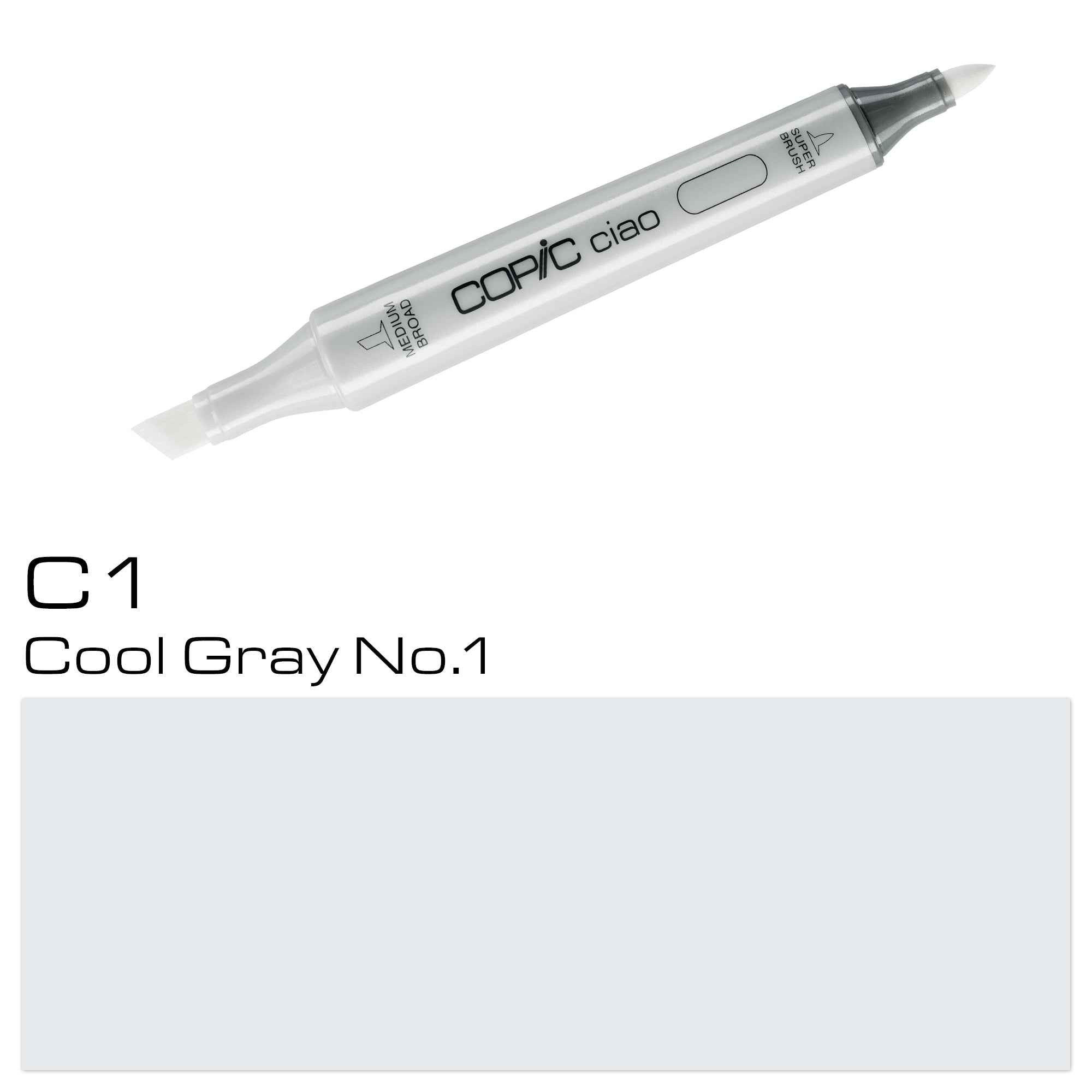 Enhance your artistic creations with the COPIC CIAO MARKER C 1 COOL GREY. This high-quality marker offers a smooth and consistent application, allowing you to create clean and precise lines. Its versatile cool grey shade is perfect for adding depth and dimension to your artwork. Upgrade your artistic toolkit with this reliable and expertly crafted marker. Main image