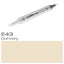 Introducing the COPIC CIAO MARKER E 43 DULL IVORY, a must-have addition to any artist or designer's toolkit. This professional-quality marker offers 157 stunning colors, including this smooth and versatile Dull Ivory shade. With its dual tips and fast-drying, low-odor ink, creating vibrant and lifelike illustrations has never been easier.